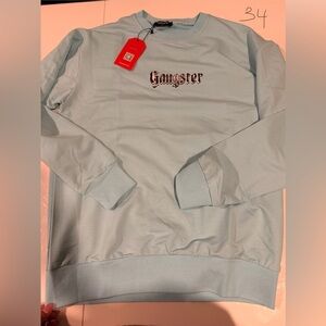 Gangs blue gangster long sleeve shirt sz  S NWT
